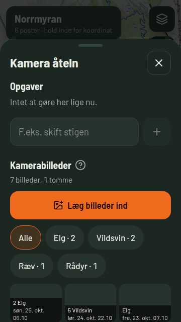 Vildtkamerabilleder sorteret efter art