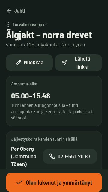 Turvallisuusohjeet, jotka kaikki kuittaavat