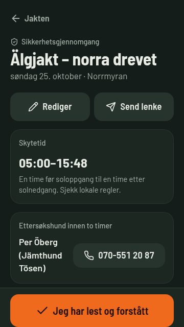 Sikkerhetsgjennomgang alle kvitterer for